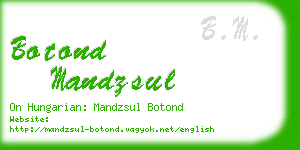 botond mandzsul business card